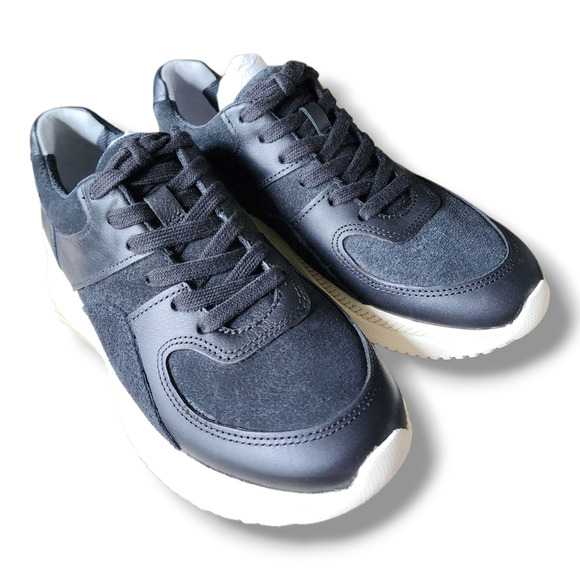 Everlane The Trainer Black Leather Sneakers Women's Size 6 - Picture 9 of 9